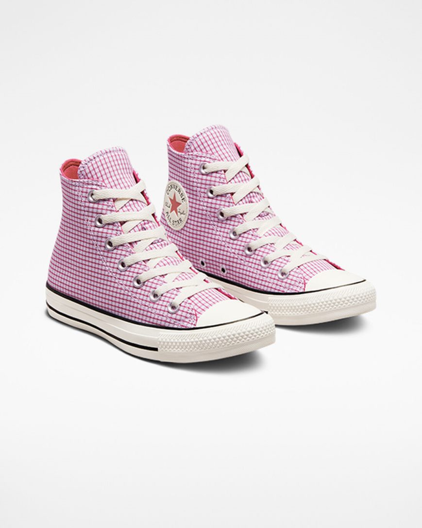 Tenisi Inalti Barbati Converse Chuck Taylor All Star Checkered Violet | RO IXL13E349